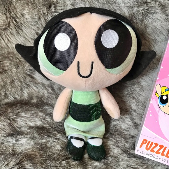 The PowerPuff Girls bundle Buttercup Mojojojo plush toys and mini puzzle - Picture 4 of 7